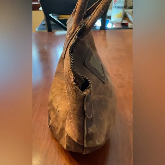 Vintage Leather Bowling Ball Bag - Picture 5 of 15